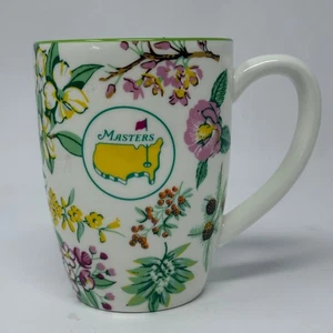 Masters Golf Tournament Floral Mug White Green Trim Porcelain Dishwasher Safe - Picture 1 of 6