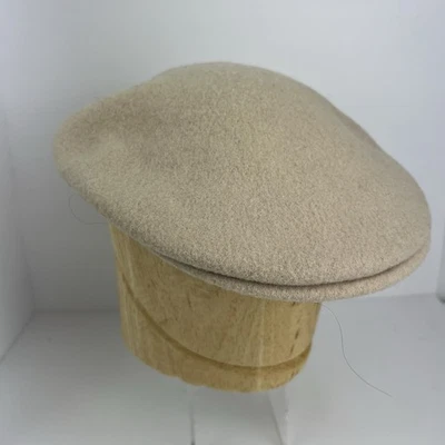 Gorra de conducción de lana Kangol vintage para hombre beige hueso talla X-grande Foto 1 de 4