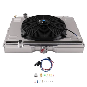 Aluminum 3 Row Radiator Fan Shroud Kit for Chevy Impala 1959-1963 CU281 - Bild 1 von 16