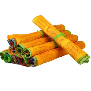 Banderas de Oración Tibetana - Paquete de 100 (10 pulgadas x 11 pulgadas) Interior Exterior Budista Medi... - Imagen 1 de 6