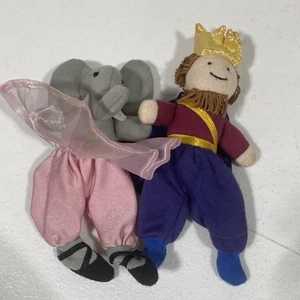 Manhattan Toy Finger Puppet Finger Follies? Elephant Ballerina King Plush Toy - Picture 1 of 6