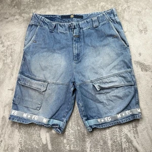 Marithe Francois Girbaud Le Jean De Shorts Herren 42 Cargo Denim Blau 100% Baumwolle - Bild 1 von 14