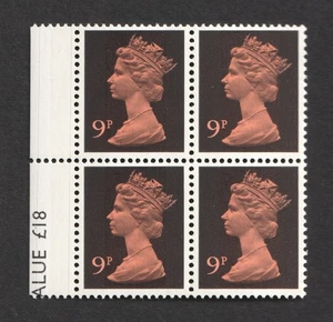 SG X882 Block 9p Black & Orange Machin Definitive. 2 Bands p15x14 Photo Harrison - Picture 1 of 1