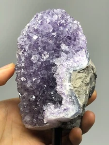 Amethyst Quartz Cluster w/ Stand Healing 1LBS 10.0oz Beautiful! N30 - Picture 1 of 12