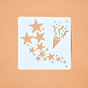 Celebration Stencil Birthday Template Crafting Decorating Card Making 5" x 5" - Picture 1 of 3