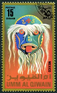 UMM AL QIWAIN 1972 15d used NG Masks 1st series Mexico b ##a3 - Picture 1 of 1