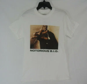 Notorious B.I.G. Mens T-Shirt White Small S Rapper Biggie Close Up Tee NWT - Picture 1 of 6
