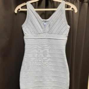 Katie J NYC Light Blue Tank V Neck Bandage Girls Size Large - Picture 1 of 2