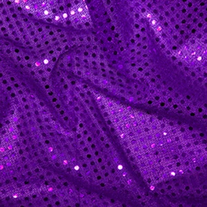 Purple Sequin Fabric - 3mm Sequin Sparkly Costume Craft Fabric Material Metre - Picture 1 of 7