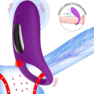 Penis Cock Ring Vibrator G-spot Dildo Massager Sex Toys For Women Men Couples - Picture 1 of 6