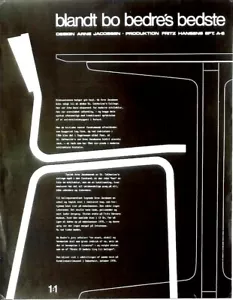 Poster vintage originale MOBILI DANESI DESIGN SEDIA JACOBSEN 1978 - Foto 1 di 1