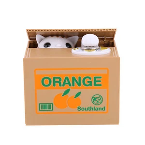 Katzenbank Katze stiehlt Geld Münzbox elektronisch süß Geld sparen Münzen - Bild 1 von 19