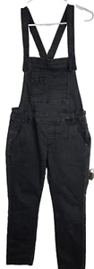Mono corto Free People Denim Jean negro grunge rock con tirantes talla 28 - Imagen 1 de 6