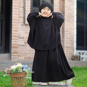 Kids or Children or Girls Jilbab Abaya or Burqa All Color Crape Firdous Premium - Picture 1 of 23