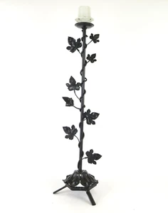 Vintage Wrought Iron Desk Lamp Metal Embossed Leaf Decoration CH37 - Picture 1 of 10