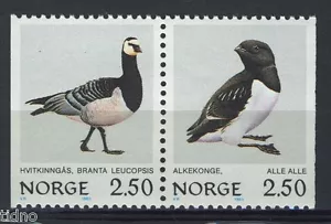 Norway 1983, Birds IV, pair Sc 821-22 XF MNH from booklet - Picture 1 of 1