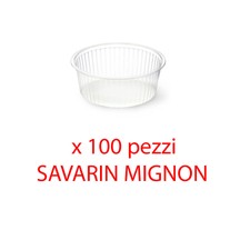 100 pz ALCAS SAVARIN MIGNON Babà Vaschetta Contenitore dolci Ø 7 x 2,5 H cm
