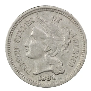 1881 3CN Three Cent Nickel - Picture 1 of 3
