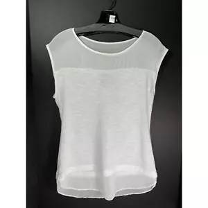 Ann Taylor Bluse Damen Gr. Small weiß ärmellos leichtes Oberteil - Bild 1 von 9