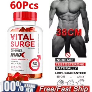 Vital Surge Male Gummies, Vital Surge Testo Support Gummys Performance-60PCS/ - Picture 1 of 9