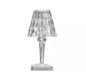 LAMPADA DA TAVOLO LED RICARICABILE TIPO CRISTALLO POLDINA BATTERIA TOUCH - Foto 1 di 1