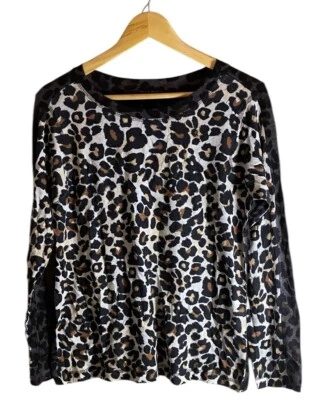 Suéter de manga larga con estampado de leopardo talla M de Nally and Millie para mujer Foto 1 de 4