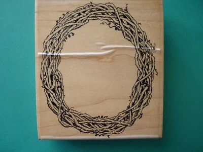 Grapevine Wreath, Large STAMPINGTON & COMPANY Rubber Stamp - Image 1 of 2