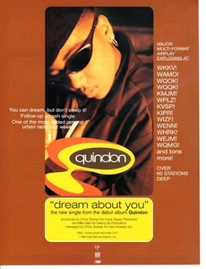 Vintage Druck Radio Musik Promo Quindon Dream about You Hook Musikproduktion - Bild 1 von 2