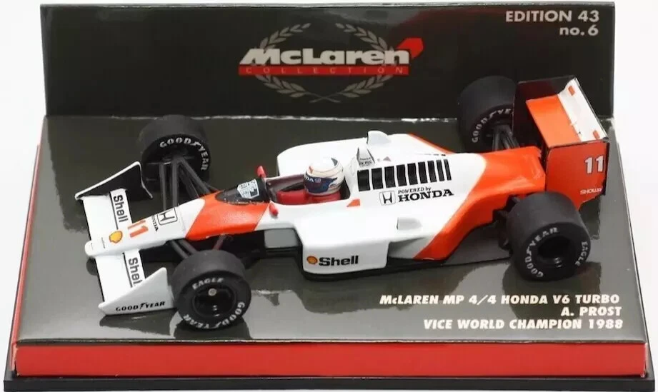 Minichamps 1:43 McLaren MP4/4 Honda V6 Turbo A. Prost Vice World Champion 1988 - Image 1 of 1
