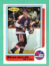 (1) BRIAN MULLEN 1986-87 O-PEE-CHEE # 38 JETS  EX-MT CARD  (G8615)
