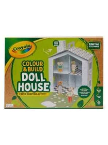 Crayola Colour & Build Doll House Paper Krafting Children's Fun Activity Set NEW - Picture 1 of 3