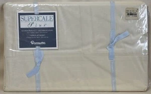 Wamsutta Supercale Plus Percale Twin Flat Sheet - New NOS - Off-White Wheat - Picture 1 of 4