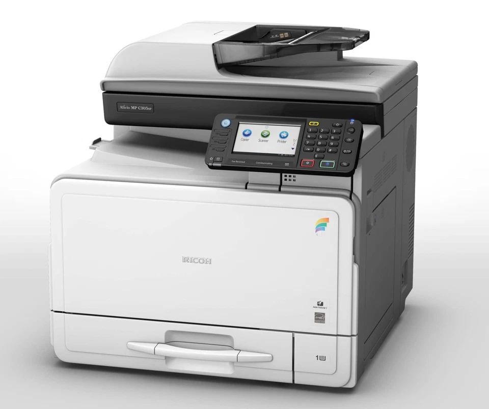 Ricoh Aficio MP C305spf Printer High Toner Colour A4 LowCount Under 32K WARRANTY - Image 1 of 4