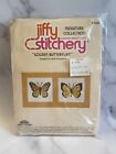 Counted Cross Stitch Kit Gold Butterflies NEW Complete