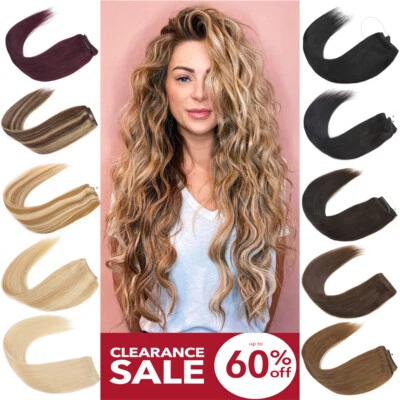 Diadema Hidden Secret Cabello Humano Extensiones Alambre sobre Cabello Trama 100% Real REAL EE. UU. Foto 1 de 4