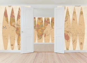 Papel Adhesivo Planisferio De Pared Perfecto Para Decoración De Interiores - Imagen 1 de 24