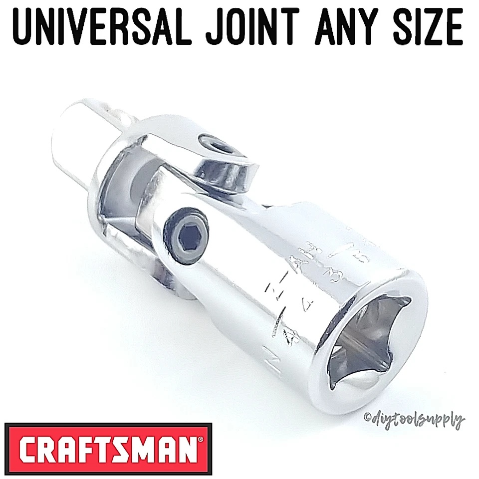 Craftsman Universal U Joint Drive Socket Swivel Adapter Any Size 1/4" 3/8" 1/2"  - Image 1 of 1