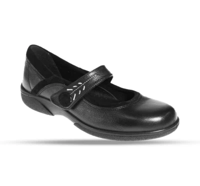 Womens Buxton 4E Wide Fit By Db Shoes in Black Leather / Suede Easy B Size 6 - Image 1 of 2