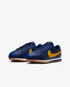 Nike Cortez GS Youth Shoes Midnight Navy/Gold/Gum DM0950-401 - Picture 1 of 8