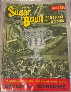 1957 ZUCKERDOSE *Baylor vs. Tennesse* Fußballprogramm - Bild 1 von 1