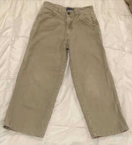 Basic Editions Carpenter Jeans Boys Size 10 / 22” Inseam Beige Relaxed VTG 90s - Picture 1 of 7