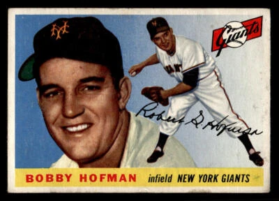 1955 Topps #17 Bobby Hofman Card New York Giants - Image 1 of 2