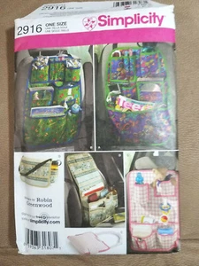 Simplicity 2916 Robin Greenwood CAR ORGANIZERS fabric sewing pattern 2008 - Picture 1 of 6