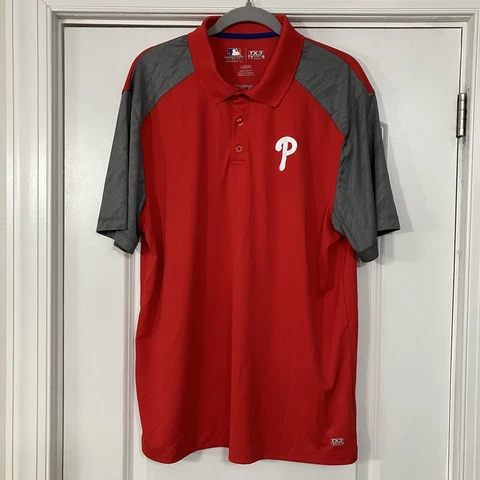 MLB Philadelphia Phillies TX3 Cool Red Polo Shirt Mens XL Field Performance Golf Cover
