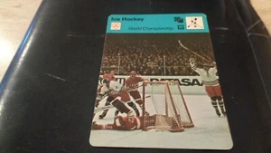 1977 Sportcaster Card - World Championship - Czechoslovakia VS USSR Hockey NRMT - Picture 1 of 1