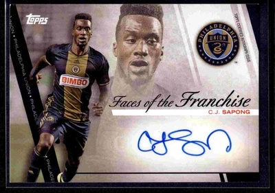 2017 Topps MLS Faces of the Franchise Auto C.J. Sapong Philadelphia Union - Image 1 of 2
