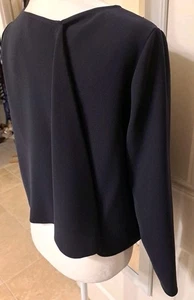 Emporio Armani Ladies Shop Top Foldover Open Back Size 40 Excellent Condition - Picture 1 of 8
