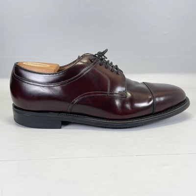 Johnston & Murphy Dress Shoes Mens Size 10 M Burgundy Leather Cap Toe Derby - Image 1 of 4