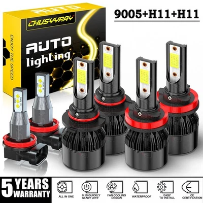 Combo de 6.000K faros LED + faros antiniebla 6 piezas para Saturn Aura 2007 2008 2009 Foto 1 de 4