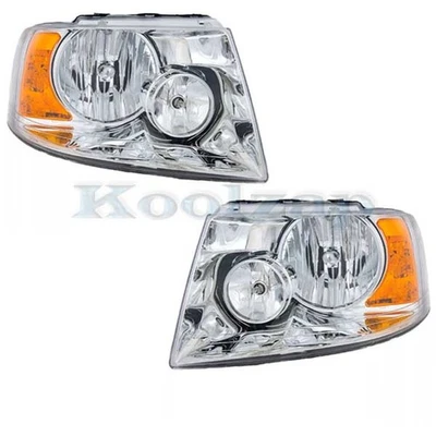 Faro delantero Expedition 03-06 con interior cromado con bombilla JUEGO PAR Foto 1 de 4